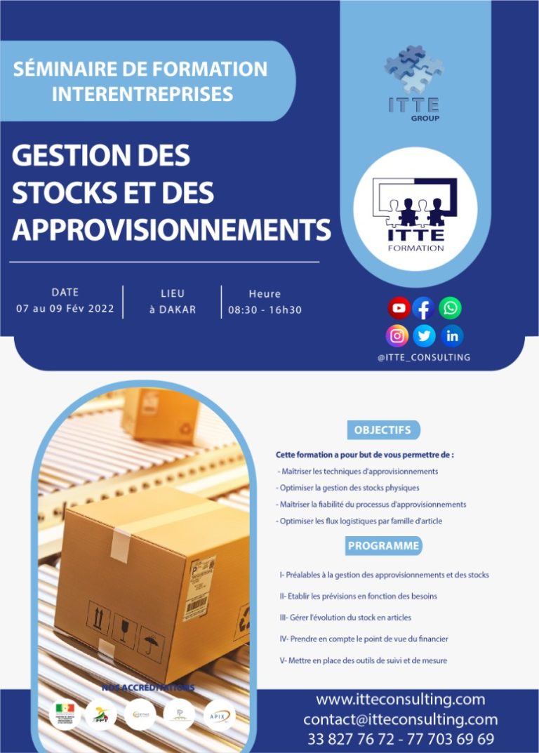 Zoom Sur … La Gestion Des Approvisionnements Et Des Stocks – ITTE ...